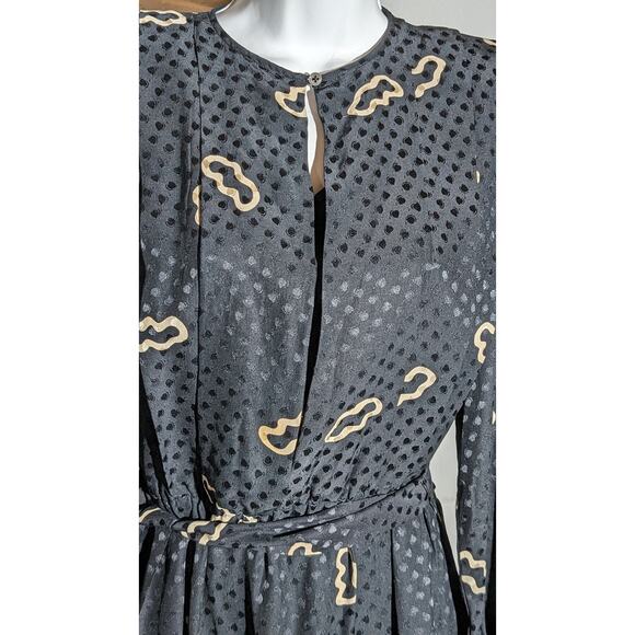 COPY - 4-Vintage Argenti Black Silk Dress - Picture 2 of 7